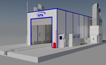 Окрасочно-сушильная камера проходного типа SPK-14.7.5 Окрасочно-сушильная камера проходного типа SPK-14.7.5