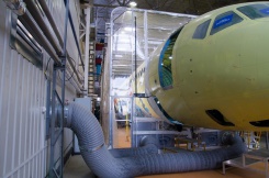 Телескопическая камера для окраски самолетов гражданской авиации