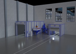 Обитаемая камера дробеструйной обработки внутреннего исполнения SPK-14.5.5. 