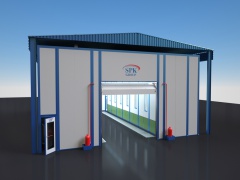 Окрасочно-сушильная камера тупикового типа уличного исполнения SPK-15.5.5 для автомобилей