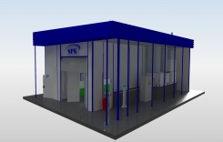 Окрасочно-сушильная камера тупикового типа уличного исполнения