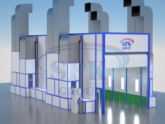 Окрасочно-сушильная камера проходного типа SPK-18.5.5 для нефтегазового оборудования