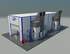 Окрасочно-сушильная камера тупикового типа SPK-15.5.5 для нефтегазовой отрасли Окрасочно-сушильная камера тупикового типа SPK-15.5.5 для нефтегазовой отрасли