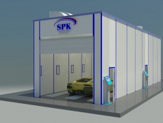 Проходная окрасочно-сушильная камера для автомобиля  SPK-16.5.4