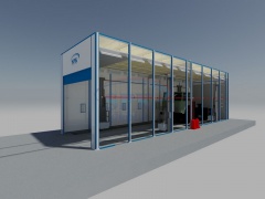 Проходная покрасочно-сушильная камера для грузовых автомобилей SPK-18.5.5