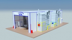 Окрасочно-сушильная камера тупикового типа SPK-13.7.5