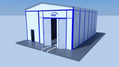 Абразивоструйная камера тупикового типа, уличного исполнения SPK-12.6.5 для металлоконструкций