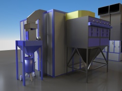 Тупиковая дробеструйная камера для металлоконструкций SPK-6.5.4 Тупиковая дробеструйная камера для металлоконструкций SPK-6.5.4