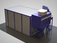 Обитаемая камера дробеструйной обработки внутреннего исполнения SPK-7.4.3