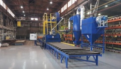 Проходная дробеметная установка для очистки листового проката и профильных заготовок ЧЗДО ДПУ1,2 х 0,4-4.