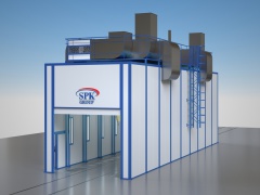 Окрасочно-сушильная камера проходного типа SPK-30.5.6 для нефтегазовой промышленности