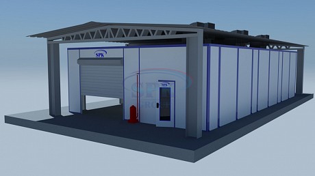 Комплекс подготовки и окраски поверхности проходного типа SPK-24.4.4 для вагонов метрополитена