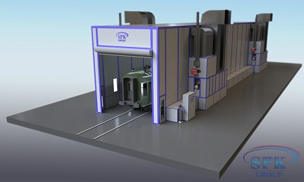 Жд покрасочно-сушильная камера SPK-P 32.6.6