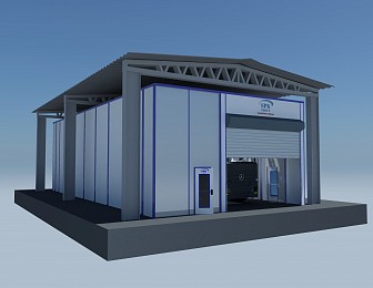 Камера проверки герметичности автомобилей в сборе методом дождевания SPK-R 16.5.5 уличного исполнения 