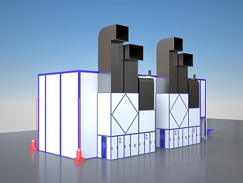 Покрасочно-сушильная камера для нефтегазового оборудования SPK-15.5.5