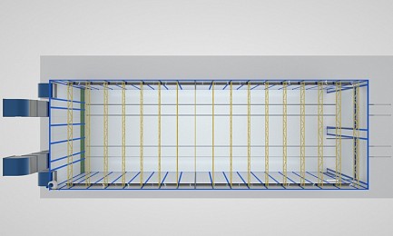 Сушильная камера тупикового типа SPK-35.12.6 для тяжелого грузоподъемного оборудования 