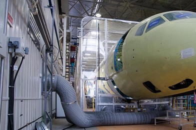 Телескопическая камера для окраски самолетов гражданской авиации