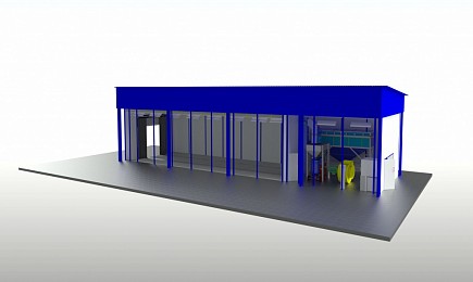 Дробеструйная камера тупикового типа уличного исполнения SPK-24.6.5 