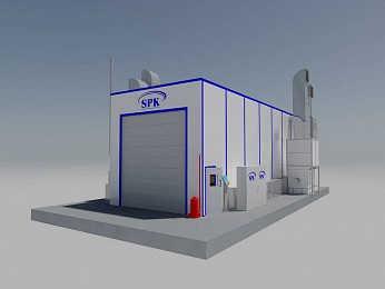 Окрасочно - сушильная камера тупикового типа SPK-15.6.6 