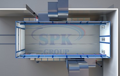 Окрасочно-сушильная камера тупикового типа SPK-13.5.5  для сельскохозяйственной техники