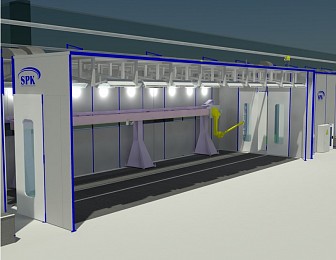 Окрасочно-сушильный комплекс проходного типа SPK 
