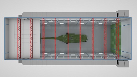 Окрасочно-сушильная камера тупикового типа SPK - 30.10.7 для вертолетов