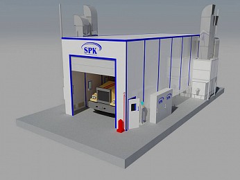 Окрасочно - сушильная камера тупикового типа SPK-15.6.6 