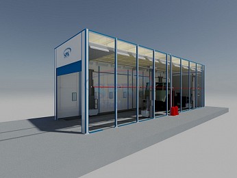 Окрасочно-сушильная камера для трубопроводов SPK-15.8.6, 