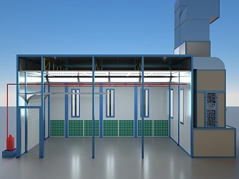 Окрасочно-сушильная камера тупикового типа SPK-7.4.3 