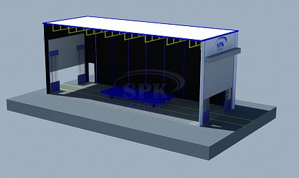Дробеструйная внутреннего исполнения проходного типа SPK-16.6.6 Дробеструйная внутреннего исполнения проходного типа SPK-16.6.6
