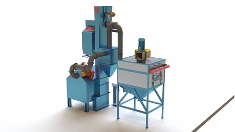 Дробемётная установка с поворотным столом SPK D S - rev1