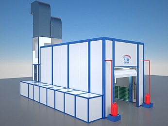 Окрасочно-сушильная камера тупикового типа SPK-7.4.3 