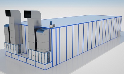 Сушильная камера тупикового типа SPK-35.12.6 для тяжелого грузоподъемного оборудования 