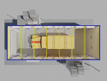 Окрасочно - сушильная камера тупикового типа SPK-15.6.6 