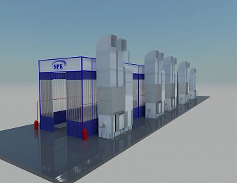 Окрасочно-сушильный комплекс проходного типа SPK-42.6.6 для комбайнов