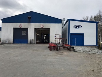 Уличная дробеструйная камера с навесом SPK-24.6.5