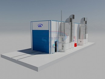 Окрасочно-сушильная камера для трубопроводов SPK-15.8.6, 