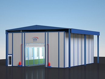 Окрасочно-сушильная камера тупикового типа уличного исполнения SPK-15.5.5
