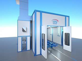Окрасочно-сушильная камера проходного типа SPK-4.5х4.5х3 