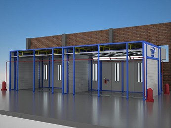 Окрасочно-сушильная камера проходного типа SPK-15.4.3 