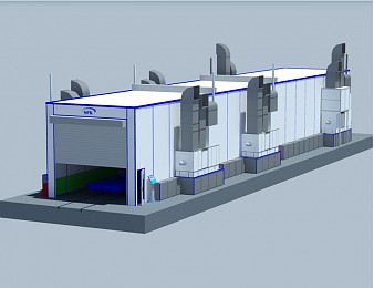 Окрасочно-сушильный комплекс проходного типа SPK-36.6.5 