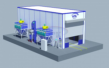 Дробеструйная внутреннего исполнения проходного типа SPK-16.6.6 Дробеструйная внутреннего исполнения проходного типа SPK-16.6.6