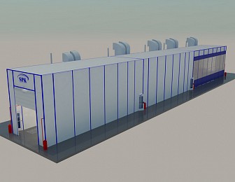 Окрасочно-сушильный комплекс проходного типа SPK-42.6.6 для комбайнов