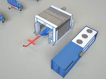 Телескопическая камера для окраски вертолетов SPK-25.8.5