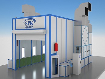 Окрасочно-сушильная камера проходного типа SPK-9.5.5 для металлоконструкций Окрасочно-сушильная камера проходного типа SPK-9.5.5 для металлоконструкций