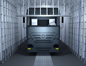 Камера проверки герметичности автомобилей в сборе методом дождевания SPK-R 16.5.5 уличного исполнения 