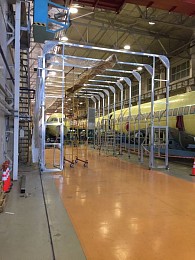 Телескопическая камера для окраски самолетов гражданской авиации