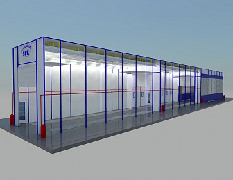 Окрасочно-сушильный комплекс проходного типа SPK-42.6.6 для комбайнов