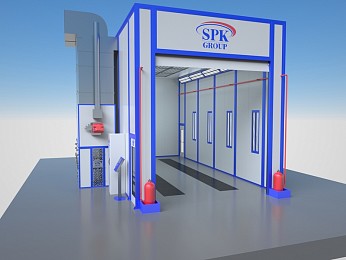 Окрасочно-сушильная камера тупикового типа SPK-10.5.5 