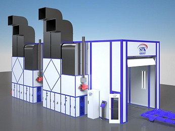 Покрасочно-сушильная камера для нефтегазового оборудования SPK-15.5.5